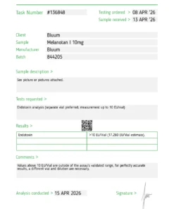 Melanotan I 10mg COA