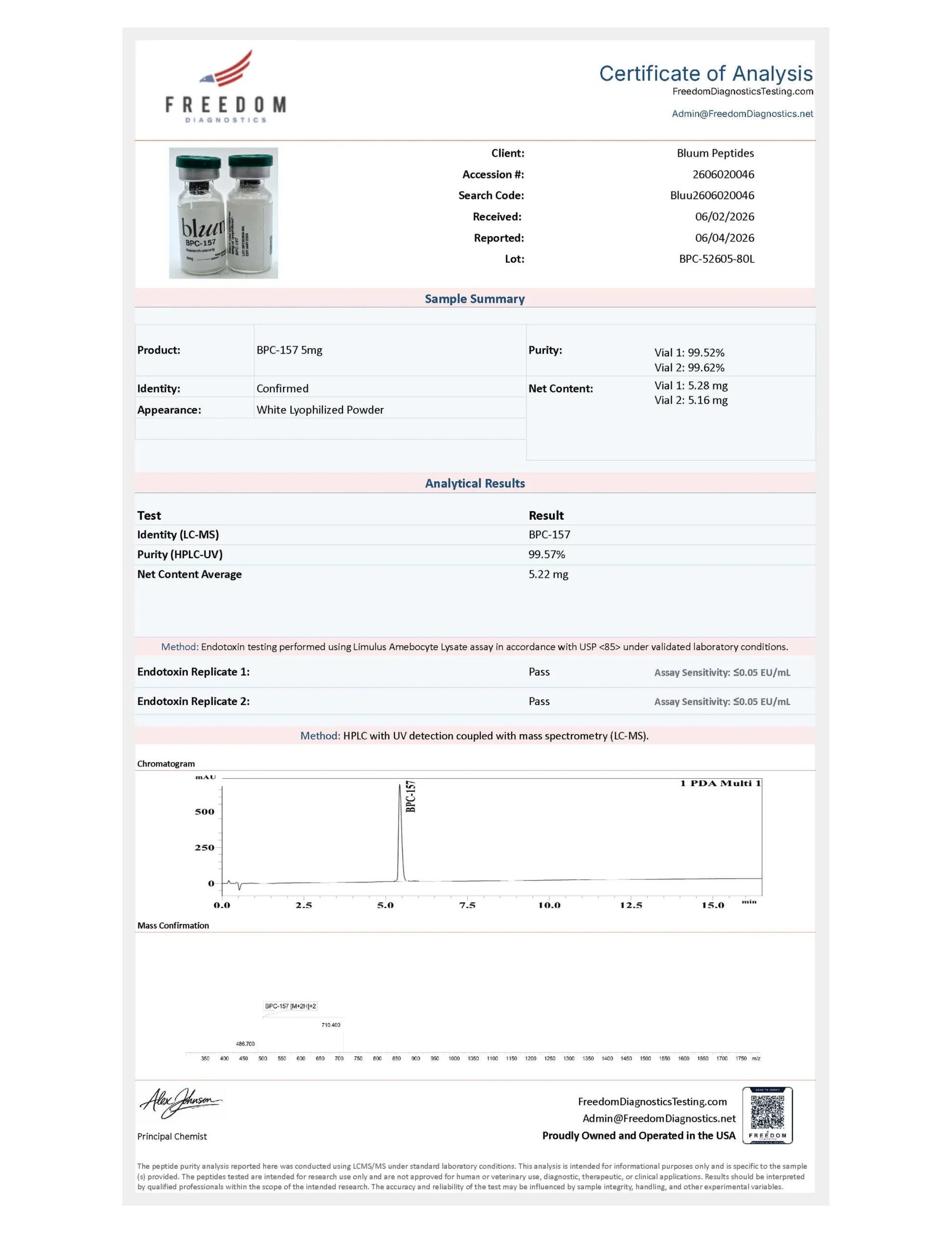BPC-157 5mg COA